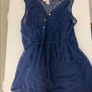 Navy maternity tank top